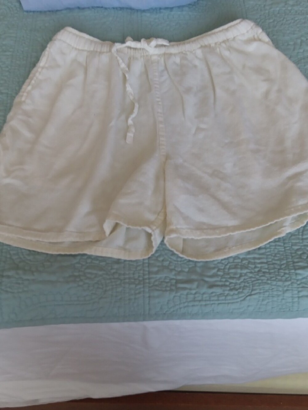 Bundle of 3. Pair Ladies High-Rise Drawstring Linen/Cotton Shorts.All Small - Picture 10 of 12
